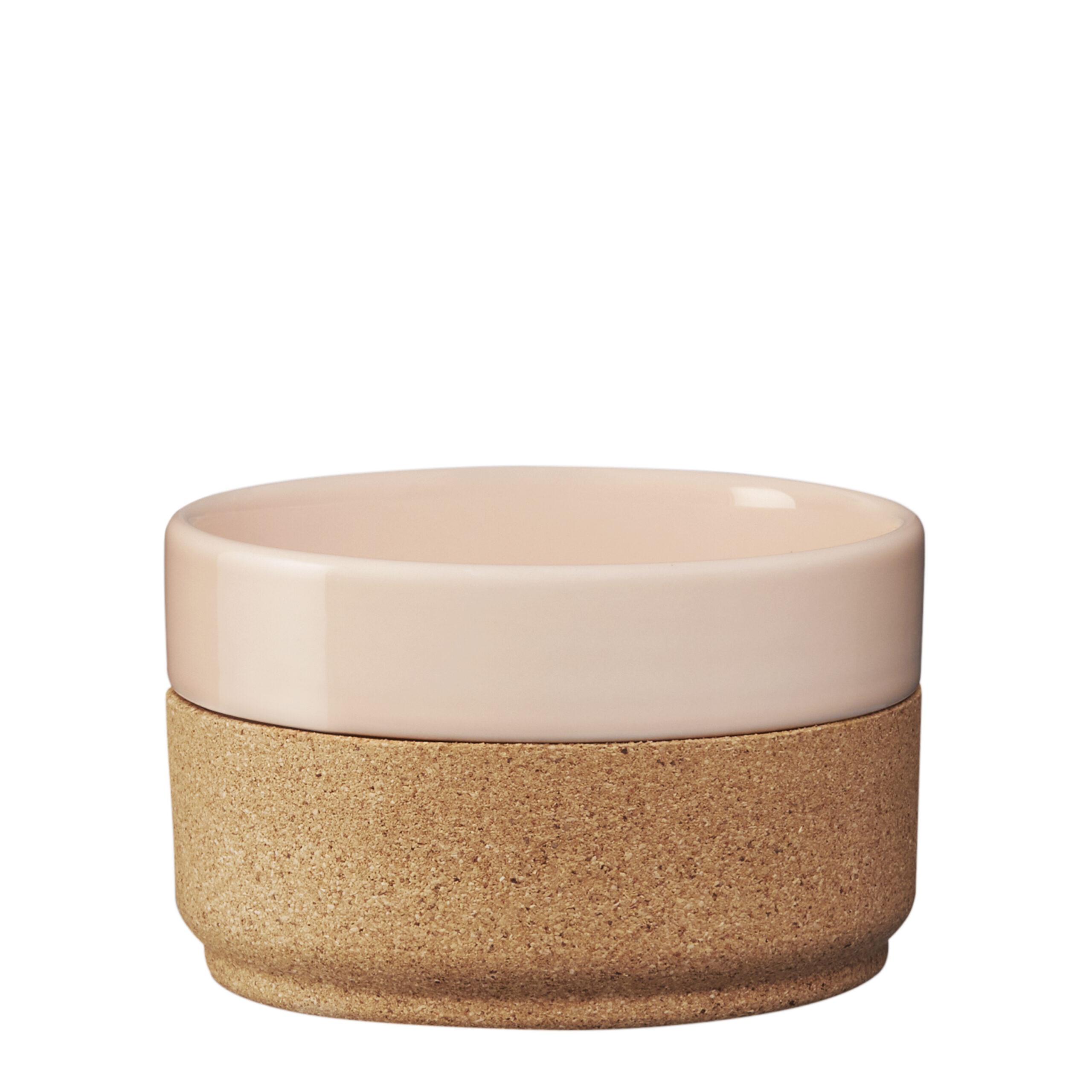 Alma Gemea soft pink Bowl, kom, keramiek met eco kurk, set van 2 stuks