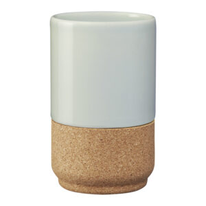 Alma Gemea soft mint, Latte/Theekop, keramiek met eco kurk, set van 2 stuks