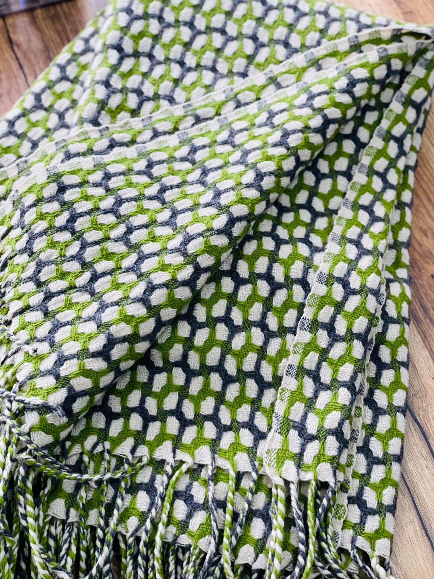 Plaid - Gathering 87/12 - Pearl - grijs - groen