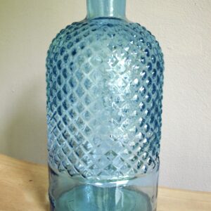 Fles Granada 28cm blauw glas