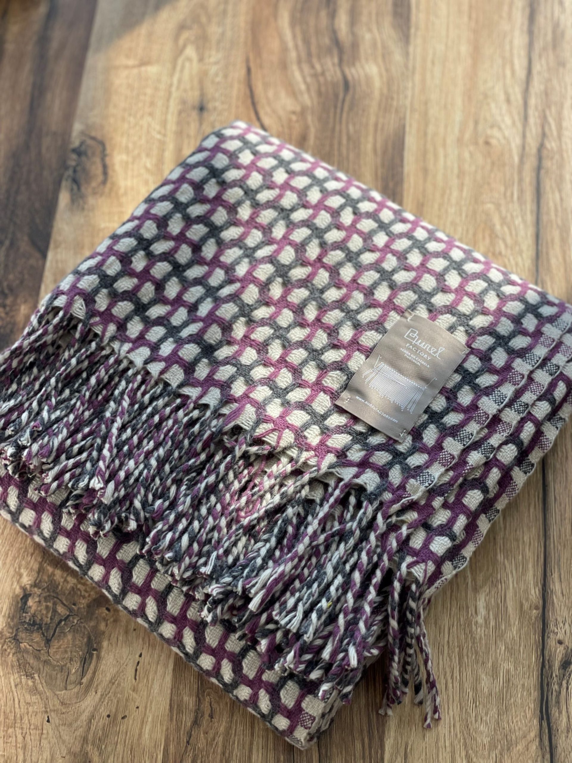 Plaid - Gathering 90/14 - Pearl - licht grijs - lilac - Afbeelding 2