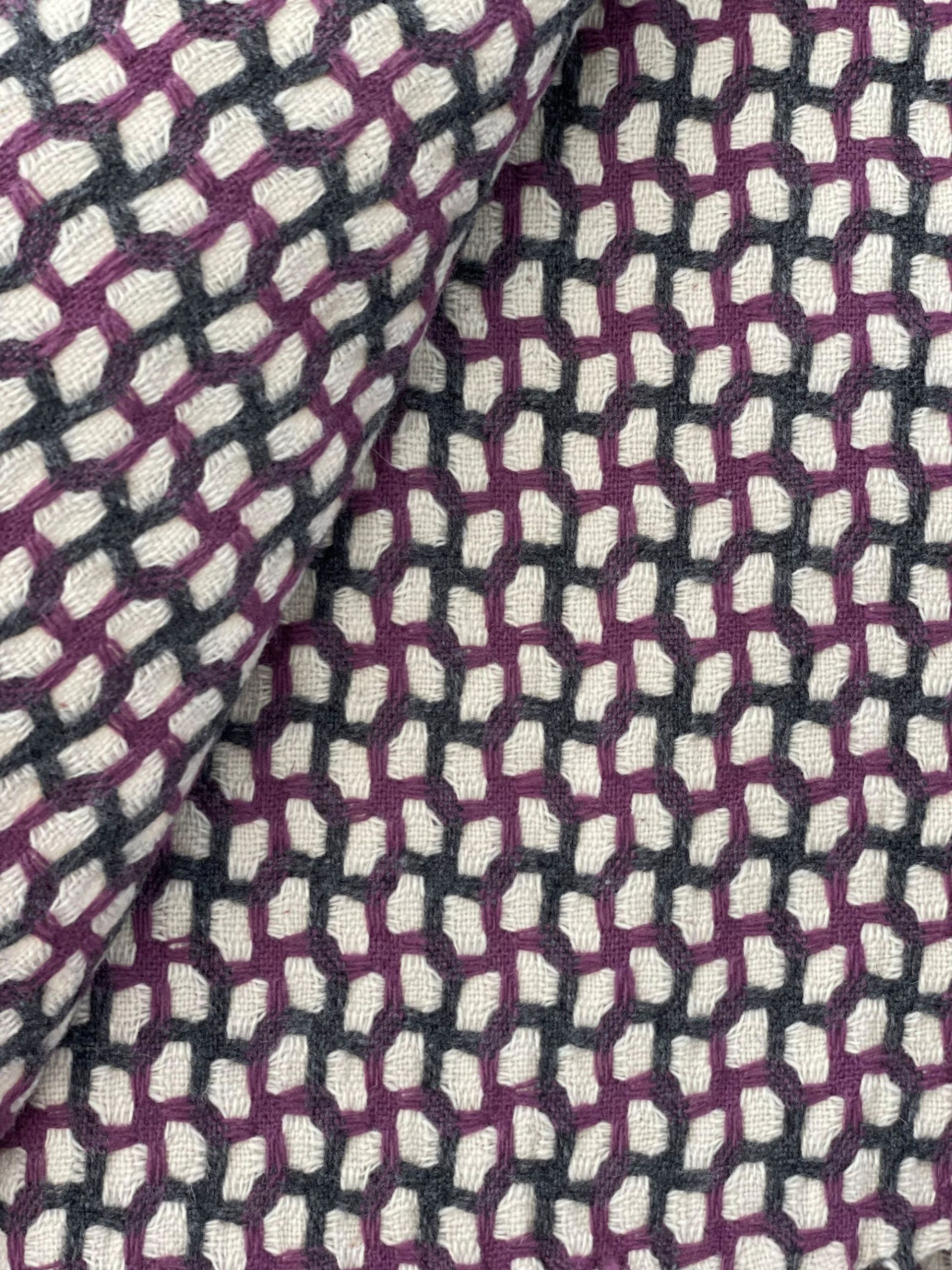 Plaid - Gathering 90/14 - Pearl - licht grijs - lilac - Afbeelding 3